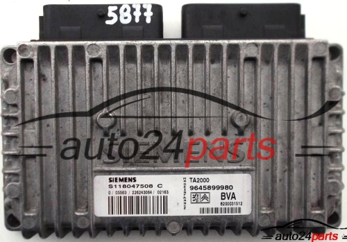 ECU AUTOMATIC GEARBOX CITROEN C5 2.0 S118047508 C, 9645899980 