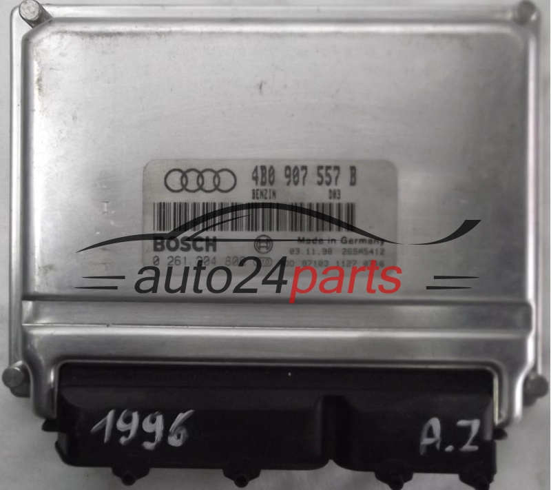 ECU CENTRALITA DE MOTOR AUDI A6 1.8T 1.8 TURBO 4B0907557B, 4B0 907 557 B, BOSCH 0261204806, 0 261 204 806 BENZIN D03 26SA5412