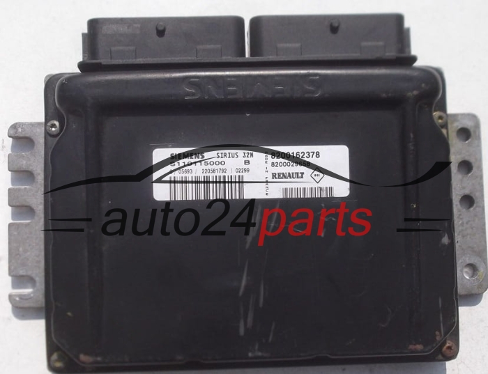 ECU ENGINE CONTROLLER RENAULT CLIO 1.2 SIEMENS S110115000 B, S110115000B, 8200162378, 8200029658