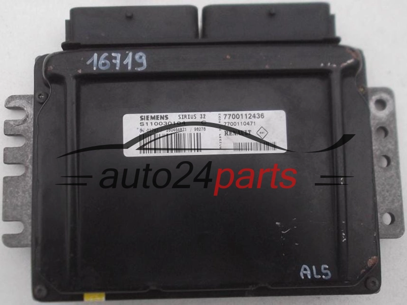 Μονάδα Ελέγχου Κινητήρα RENAULT CLIO 1.2, SIEMENS S110030104 C