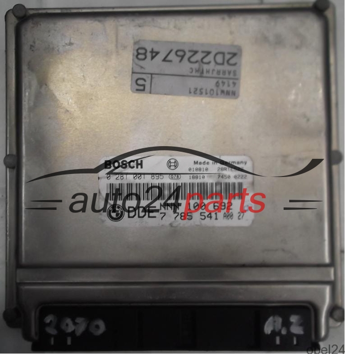 ECU ENGINE CONTROLLER ROVER 75 2.0 CDT BOSCH 0281001895, DDE 7785541, 28RTE522, NNN100692