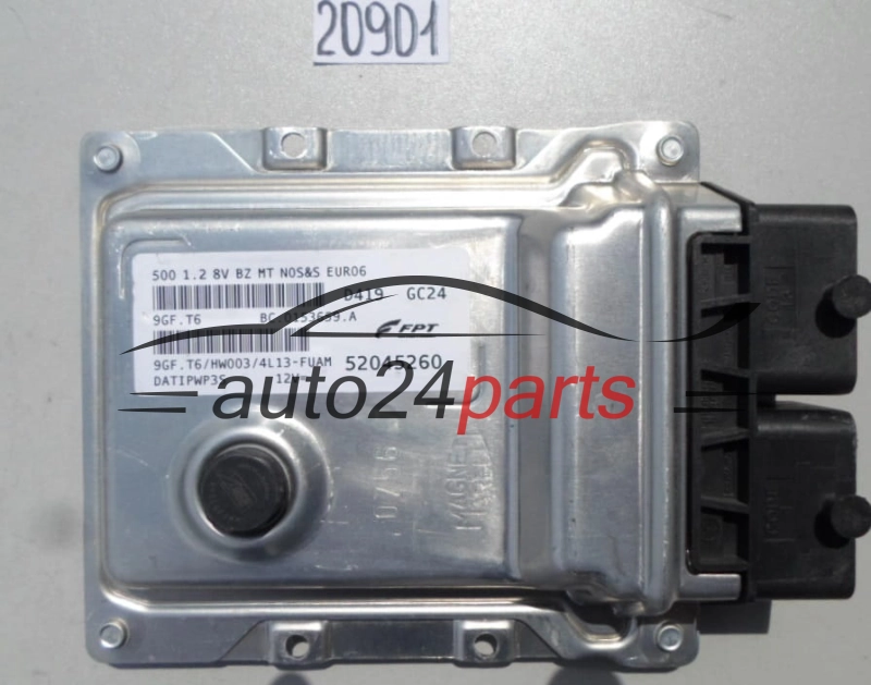 Μονάδα Ελέγχου Κινητήρα FIAT 500 1.2 52045260, 9GF.T6, 9GFT6