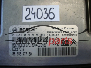 KOMPUTER STEROWNIK SILNIKA CITROEN BOSCH 0 281 019 818, 0281019818, 9805947780