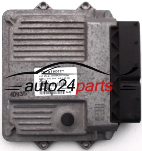 MOTORSTEUERGERÄT ECU STEUERGERAT FIAT DOBLO 1.3 JTD MAGNETI MARELLI MJD 6F3.D4, MJD6F3D4, FPT 51805371, 71600.200.00, 7160020000