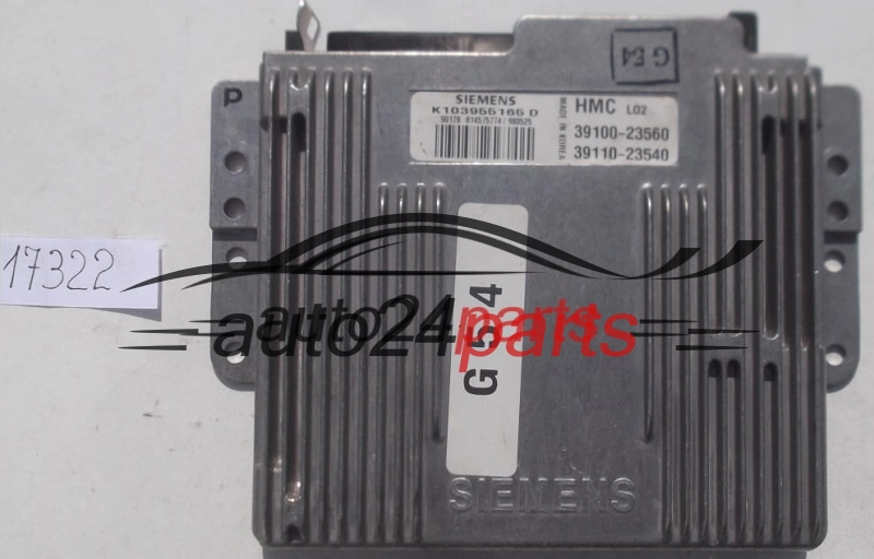 MOTORSTEUERGERÄT ECU STEUERGERÄT HYUNDAI COUPE 2.0 SIEMENS K103955165 D, K103955165D, 103955165, 39100-23560 3910023560, 39110-23540 3911023540