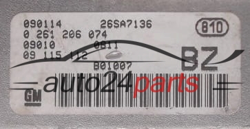 CENTRALINA DO MOTORE OPEL CORSA C 1.2 Z12XE BOSCH 0 261 206 074