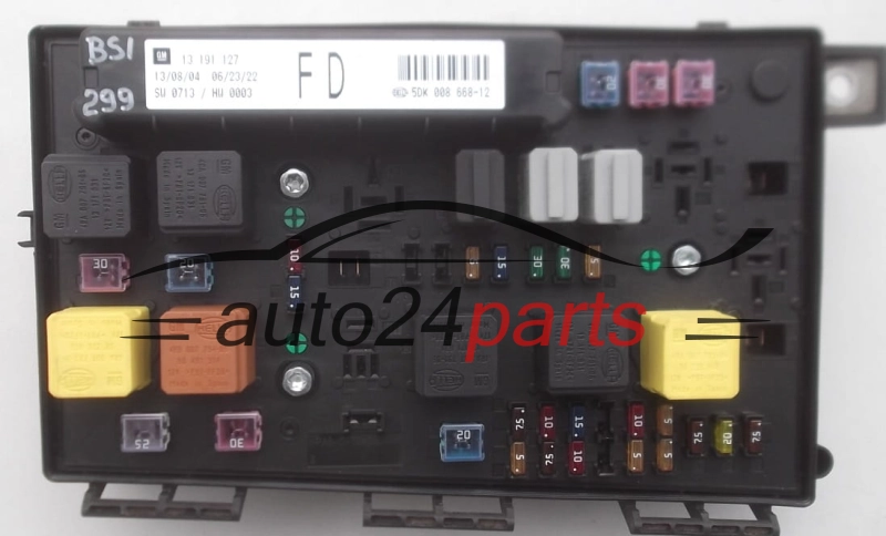 SKRZYNKA ELEKTRYCZNA BSI OPEL ASTRAH 1.8 2.0 13191127 FD 5DK008668-12 13191127FD