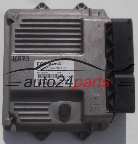 ECU ENGINE CONTROLLER FIAT PANDA 1.3 JTD MAGNETI MARELLI MJD 6JF.S4, MJD6JFS4, FGP 55180280, 71600.042.00, 7160004200