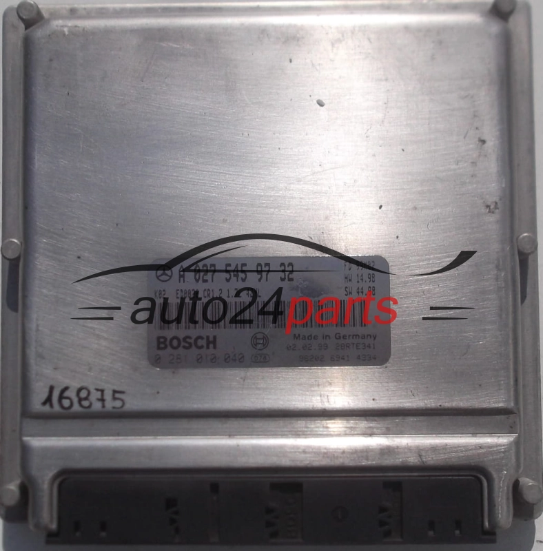 CENTRALINA MOTORE MERCEDES A 160 CDI BOSCH 0 281 010 040, 0281010040, A 027 545 97 32, A0275459732, 0275459732
