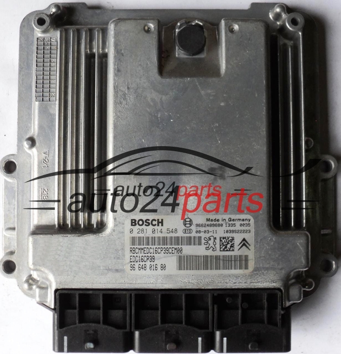 Μονάδα Ελέγχου Κινητήρα CITROEN PEUGEOT 2.2 HDI BOSCH 0 281 014 548, 96 648 016 80