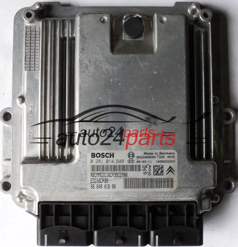 Μονάδα Ελέγχου Κινητήρα CITROEN PEUGEOT 2.2 HDI BOSCH 0 281 014 548, 96 648 016 80