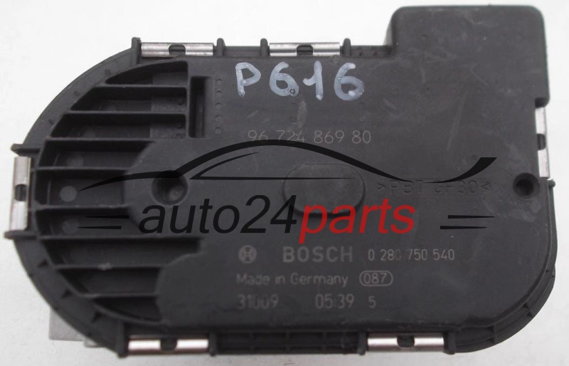 THROTTLE BODY CITROEN PEUGEOT BOSCH 0 280 750 540, 0280750540, 96 724 869 80, 9672486980