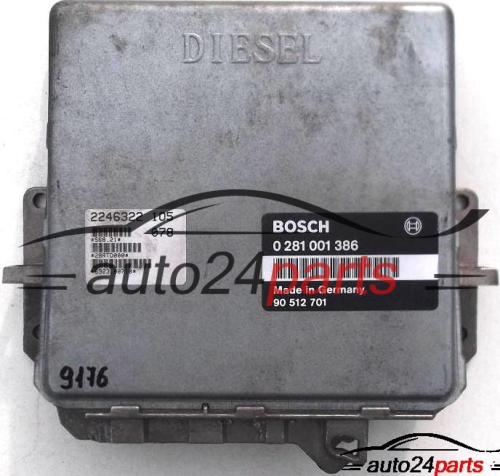 ECU ENGINE CONTROLLER OPEL OMEGA B 2.5 TD, BOSCH 0 281 001 386, 0281001386, 90 512 701, 90512701 
