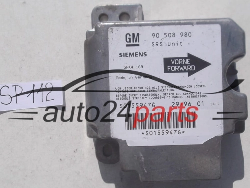 STEROWNIK MODUL PODUSZEK POWIETRZNYCH OPEL VECTRA B GM 90 508 980 SIEMENS 5WK4 169