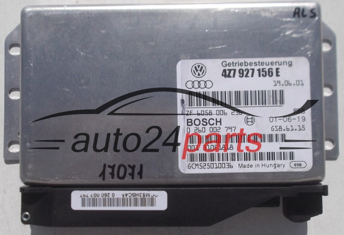 CENTRALINA CALCOLATORE SCATOLA DEL CAMBIO AUDI A6 ALLROAD 2.7 T BOSCH 0 260 002 797, 0260002797, 4Z7 927 156 E, 4Z7927156E