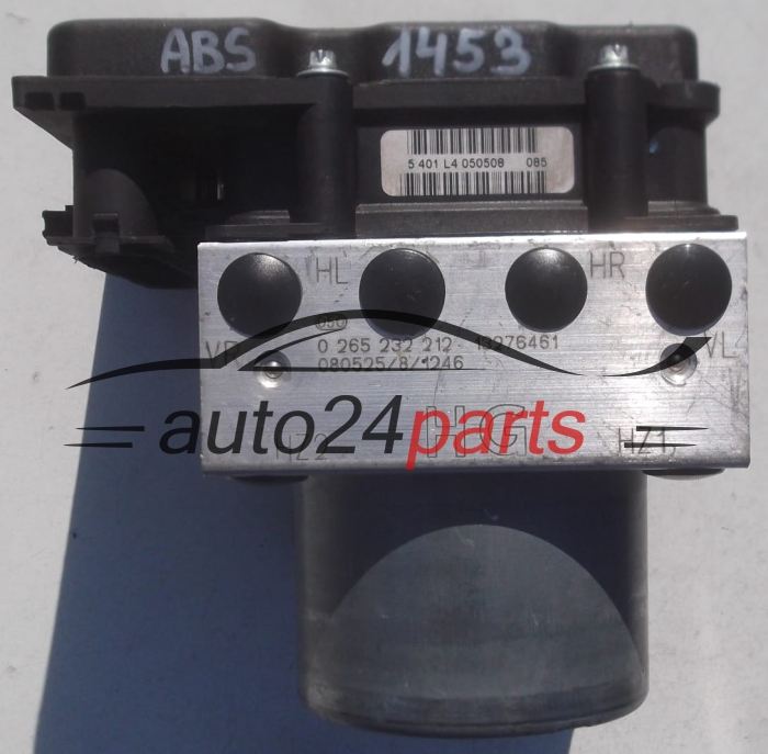 ABS HYDRAULIK-AGGREGAT MIT STEUERGERAET OPEL CORSA MERIVA TIGRA BOSCH 0 265 232 212, 0265232212, 13276461 HG, 13276461HG, 0 265 800 770, 0265800770