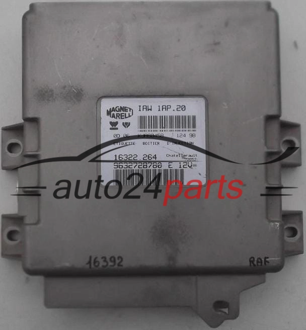 Μονάδα Ελέγχου Κινητήρα CITROEN BERLINGO XSARA 1.8 MAGNETI MARELLI IAW 1AP.20, IAW1AP20, 16322.264, 16322264, 9632728780 E