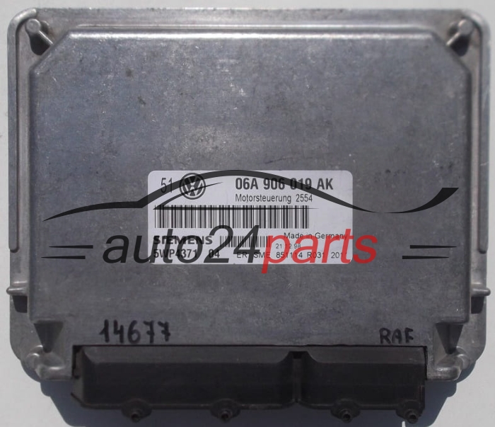 Μονάδα Ελέγχου Κινητήρα VOLKSWAGEN GOLF BORA SIEMENS 5WP4371 04, 5WP437104, 06A 906 019 AK, 06A906019AK