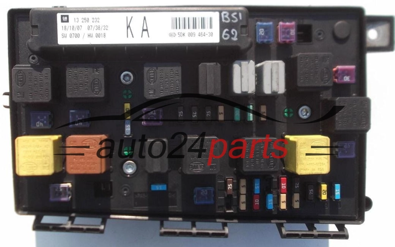 CAJA ELECTRICA DE FUSIBLES Y RELES OPEL ASTRA H ZAFIRA B GM 13 250 232 KA, 13250232 KA, HELLA 5DK 009 464-30