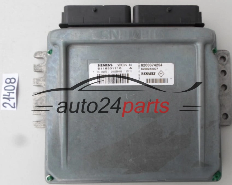 KOMPUTER STEROWNIK SILNIKA RENAULT CLIO 1.2 SIEMENS S118301118 A, S118301118A, 8200374254, 8200282007