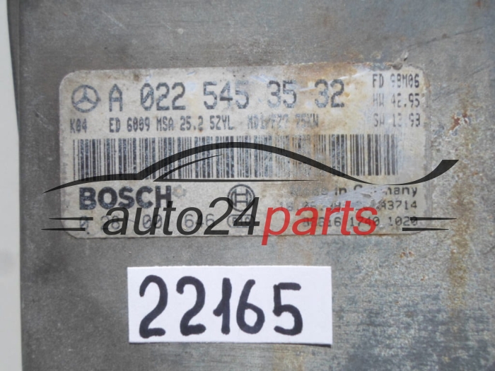KOMPUTER STEROWNIK SILNIKA MERCEDES SPRINTER 2.9 TD BOSCH 0 281 001 646, 0281001646, A 022 545 35 32, A0225453532