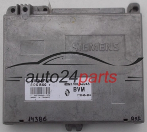 CENTRALINA DO MOTORE RENAULT CLIO 1.4, SIEMENS S101718102 E, S101718102E, HOM7700749946, 7700864508