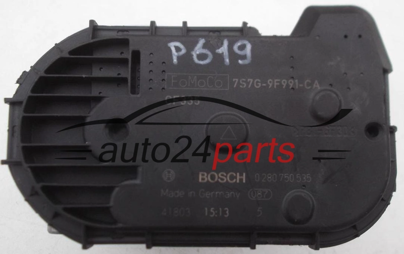 THROTTLE BODY FIESTA FOCUS MONDEO BOSCH 0 280 750 535, 0280750535, FoMoCo 7S7G-9F991-CA, 7S7G9F991CA