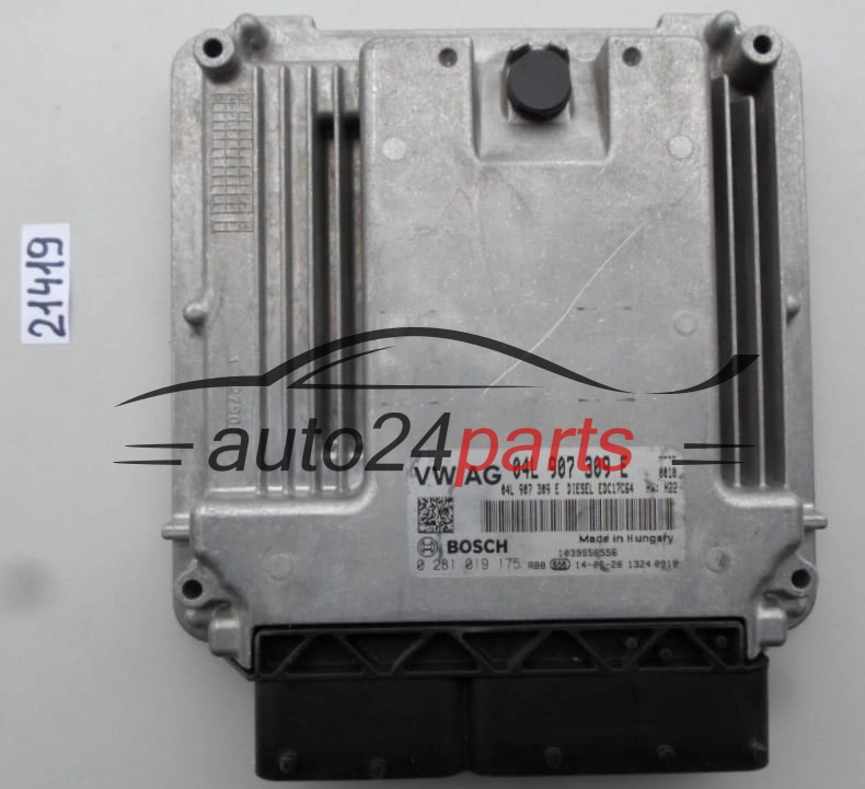 KOMPUTER STEROWNIK SILNIKA VOLKSWAGEN GOLF 1.6 TDI BOSCH 0 281 019 175, 0281019175, 04L 907 309 E, 04L907309E, EDC17C64