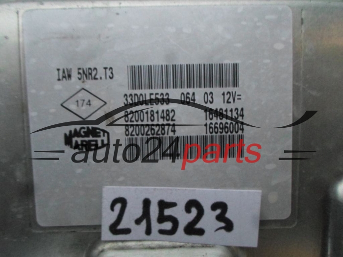 Μονάδα Ελέγχου Κινητήρα RENAULT IAW 5NR2.T3, IAW5NR2T3, 8200181482, 8200262874 