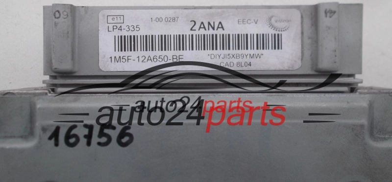 ECU ENGINE CONTROLLER FORD FOCUS 1.6 VISTEON 1M5F-12A650-BE, 1M5F12A650BE 2ANA LP4-335 
