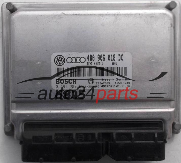 KOMPUTER STEROWNIK SILNIKA AUDI A4 A6 VW VOLKSWAGEN PASSAT 1.8T 1.8 TURBO 4B0906018DC, 4B0 906 018 DC, BOSCH 0261207636, 0 261 207 636, 26SA7869
