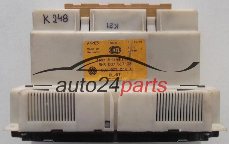 PANEL OGRZEWANIA STEROWNIK NAWIEWU REGULATOR KLIMATRONIK VOLKSWAGEN AUDI A4 B5 GOLF PASSAT 3B2 907 044 A, 3B2907044A, 5HB 007 617-03, 5HB00761703