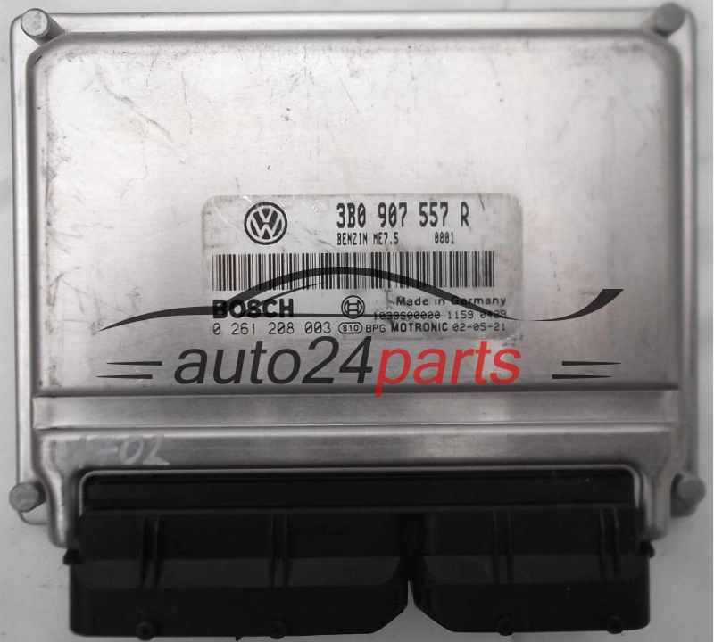 ECU ENGINE CONTROLLER VW VOLKSWAGEN PASSAT 2.0 3B0907557R, 3B0 907 557 R, BOSCH 0261208003, 0 281 208 003 BENZIN ME7.5