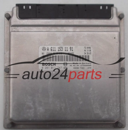 CENTRALINA MOTORE MERCEDES SPRINTER BOSCH 0 281 011 747, 0281011747, A 611 153 11 91, A6111531191, CR2.35