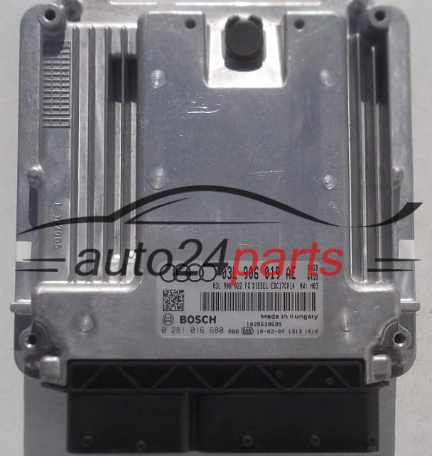 Μονάδα Ελέγχου Κινητήρα AUDI A6 2.0 TDI BOSCH 0 281 016 680, 0281016680, 03L 906 019 AE, 03L906019AE, 03L906022FG, EDC17CP14