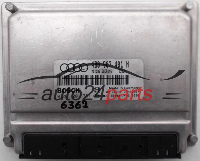 MOTORSTEUERGERÄT ECU STEUERGERAT AUDI A6 2.5 TDI BOSCH 0 281 001 781, 0281001781, 4B0 907 401 H, 4B0907401H