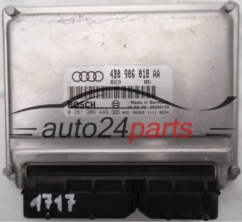 ECU CENTRALITA DE MOTOR AUDI A4 A6 1.8T 1.8 TURBO QUATTRO 4B0906018AA, 4B0 906 018 AA, BOSCH 0261206449, 0 261 206 449 