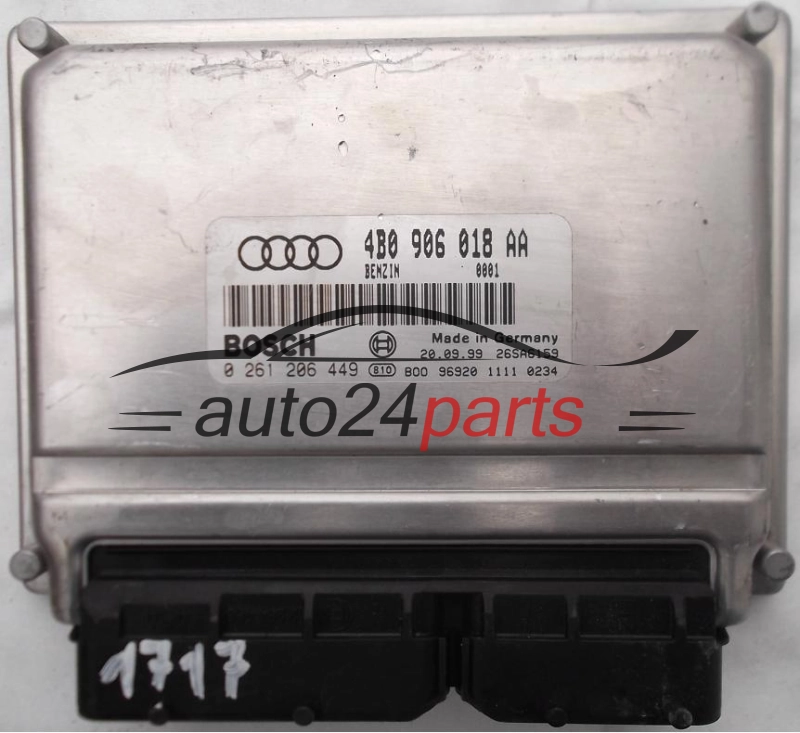 ECU CENTRALITA DE MOTOR AUDI A4 A6 1.8T 1.8 TURBO QUATTRO 4B0906018AA, 4B0 906 018 AA, BOSCH 0261206449, 0 261 206 449 