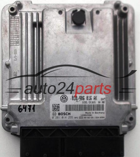ECU CENTRALITA DE MOTOR  VOLKSWAGEN AUDI 1.9 TDI BOSCH 0 281 014 255,  038 906 016 AK