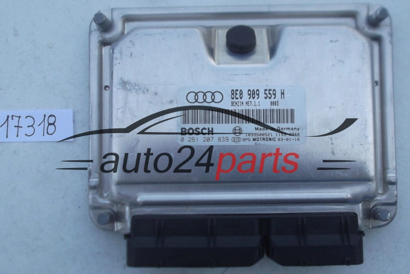 KOMPUTER STEROWNIK SILNIKA AUDI A4 A6 3.0 ASN 8E0909559H, 8E0 909 559 H, BOSCH 0261207839,