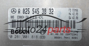ECU CENTRALITA DE MOTOR  KOMPUTER STEROWNIK SILNIKA MERCEDES W202 2.2 CDI BOSCH  0281001818,  A0255453832