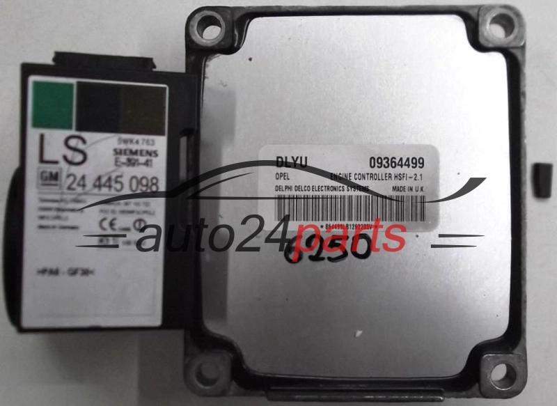 CENTRALINA MOTORE OPEL ASTRA CORSA ZAFIRA DELPHI DELCO 09364499 DLYU, 09364499DLYU, HSFI-2.1