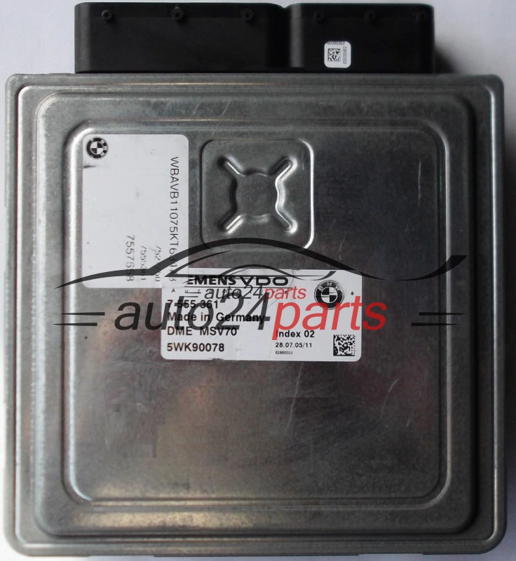 KOMPUTER STEROWNIK SILNIKA BMW E60 525 SIEMENS 5WK90078 DME MSV70 7555361