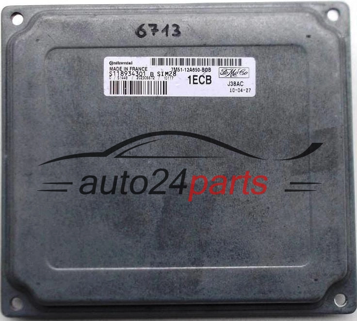 ECU ENGINE CONTROLLER  FORD FOCUS 2.0 TDCI SIEMENS S118934301 B, FoMoCo 7M51-12A650-BDB