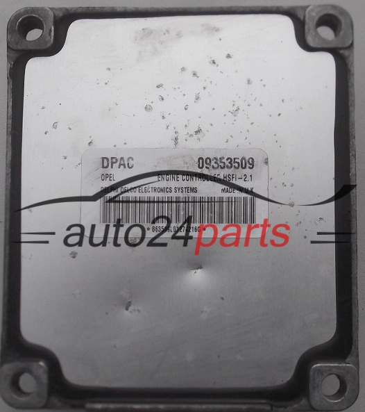 KOMPUTER STEROWNIK SILNIKA OPEL ASTRA G CORSA C ZAFIRA A DELPHI DELCO 09353509 DPAC, 09353509DPAC, HSFI-2.1 