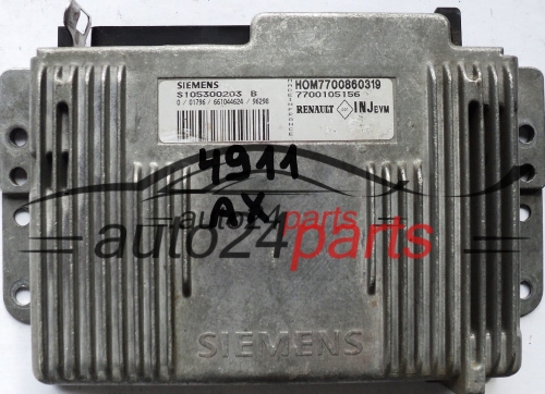 ECU ENGINE CONTROLLER RENAULT MEGANE 1.6 SIEMENS S105300203B, HOM7700860319, 7700105156