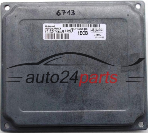 Μονάδα Ελέγχου Κινητήρα  FORD FOCUS 2.0 TDCI SIEMENS S118934301 B, FoMoCo 7M51-12A650-BDB