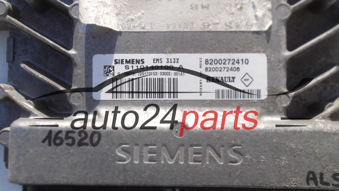 ECU ENGINE CONTROLLER RENAULT MEGANE SCENIC 1.6 SIEMENS EMS3132 S110140100A