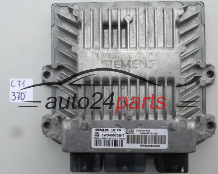 CENTRALITA DE MOTOR CITROEN PEUGEOT 1.4 HDI 5WS40075B-T, 5WS40075BT, SW9648732780, HW9648624280, SID 804 