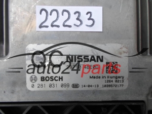 MOTORSTEUERGERÄT ECU STEUERGERAT NISSAN X-TRAIL BOSCH 0 281 031 099, 0281031099, 23710 4BE0D, 237104BE0D